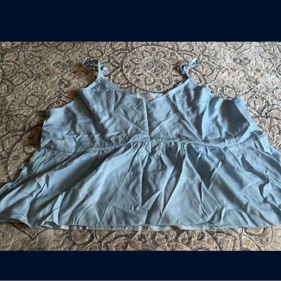 SHEIN Blue Peplum Camisole Sleeveless Top - Picture 1 of 2